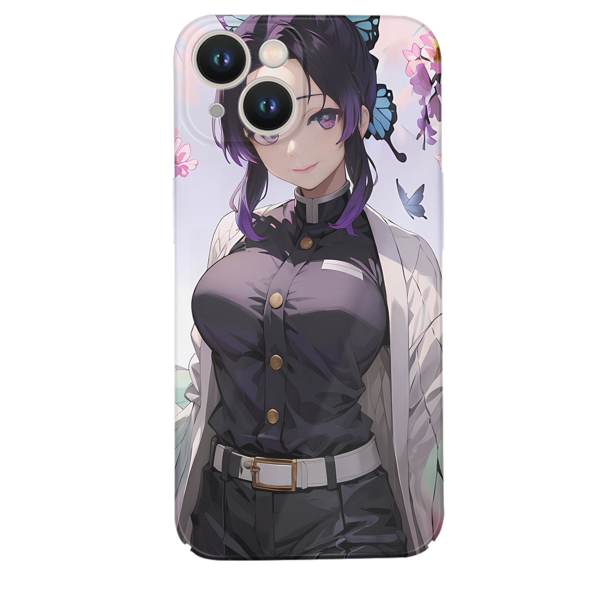 （画像用） 鬼滅の刃（きめつのやいば）蟲柱-胡蝶 しのぶ／こちょう しのぶ Kochou Shinobu 【iPhone 14シリーズ対応】ハードケース